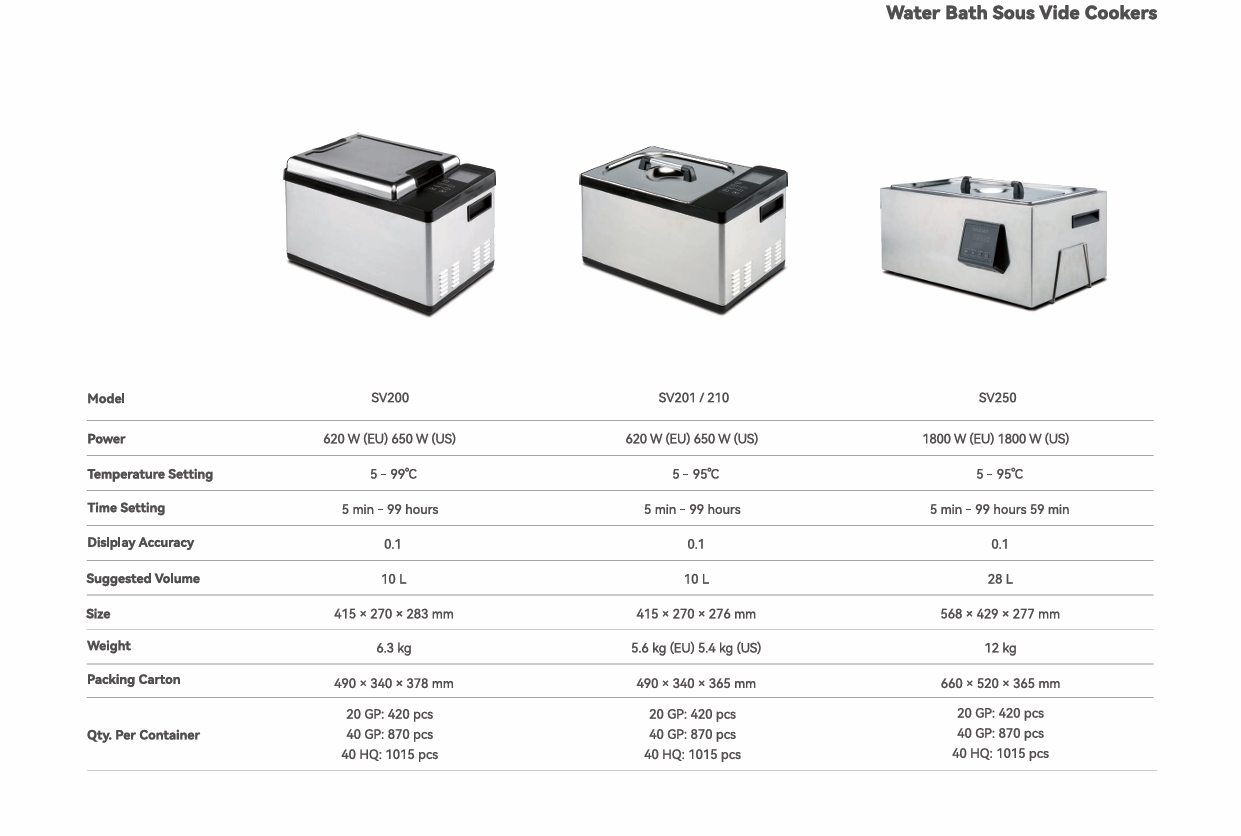 Argion sous vide cookers 7