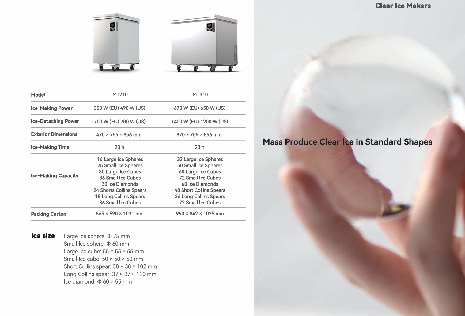 Commercial clear ice machine