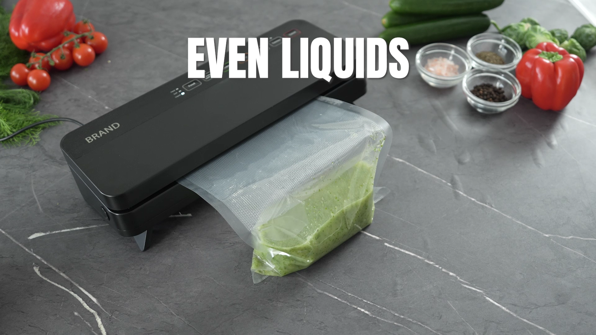 V09 edge vacuum sealer seals liquid